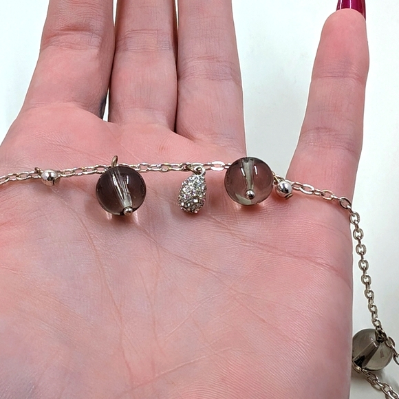 J. Crew Signed Vintage Y2K Era Extra Long Genuine Glass Crystal Necklace - Picture 3 of 4